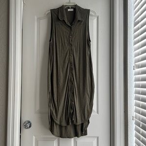 Duster button front tank top